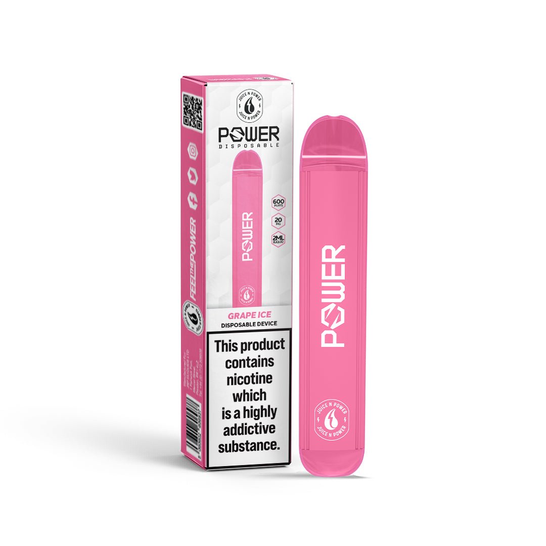 power bar disposable vape 600 puffs Powerbar 600 puffs prefilled vape | Grape Ice