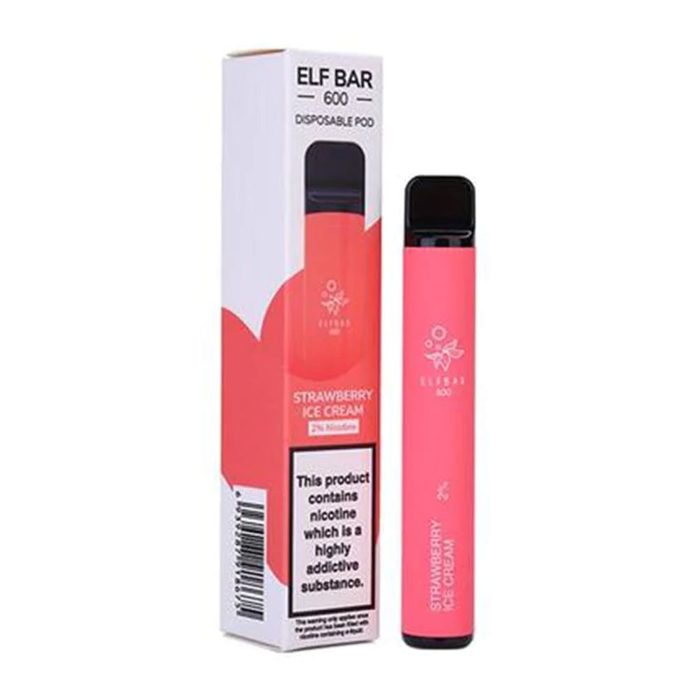 Elf Bar 600 Puffs Disposable Vape - Nicotine Free - Power Vape Shop
