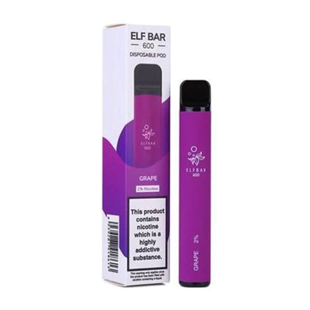 Elf Bar 600 Puffs Disposable Vape - Nicotine Free - Power Vape Shop