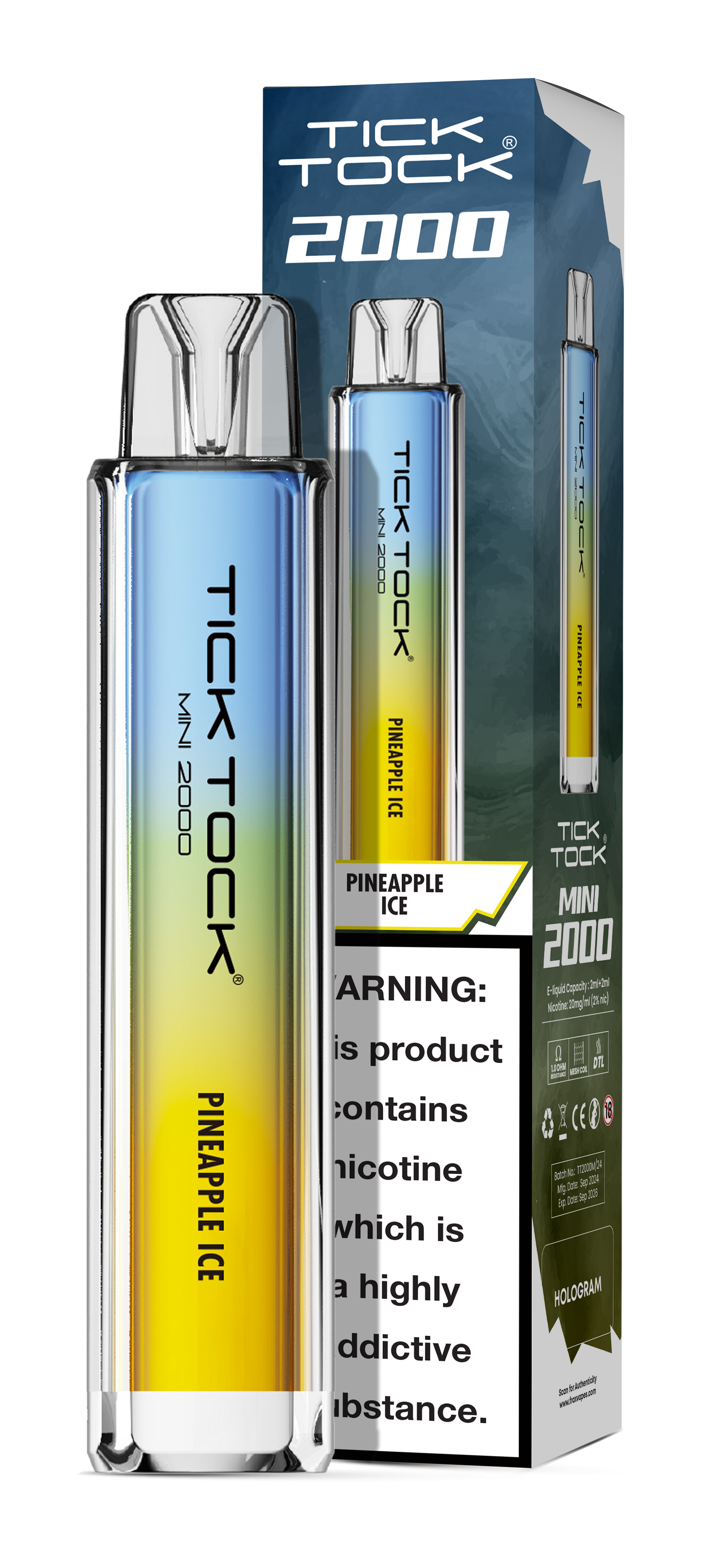 2000 puff disposable vape Tick Tock Mini 2000 Disposable Vape