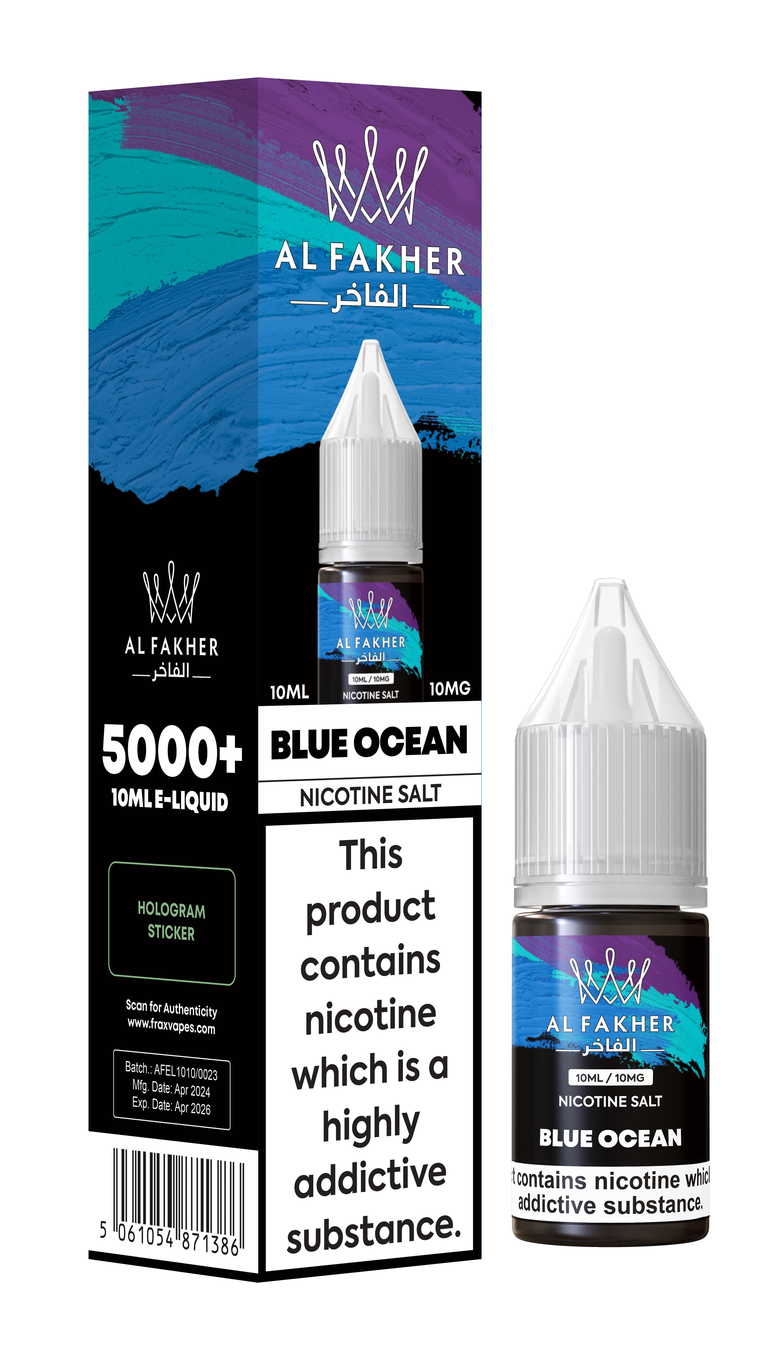 Al Fakher Blue Ocean Nic Salt 10ml - Power Vape Shop