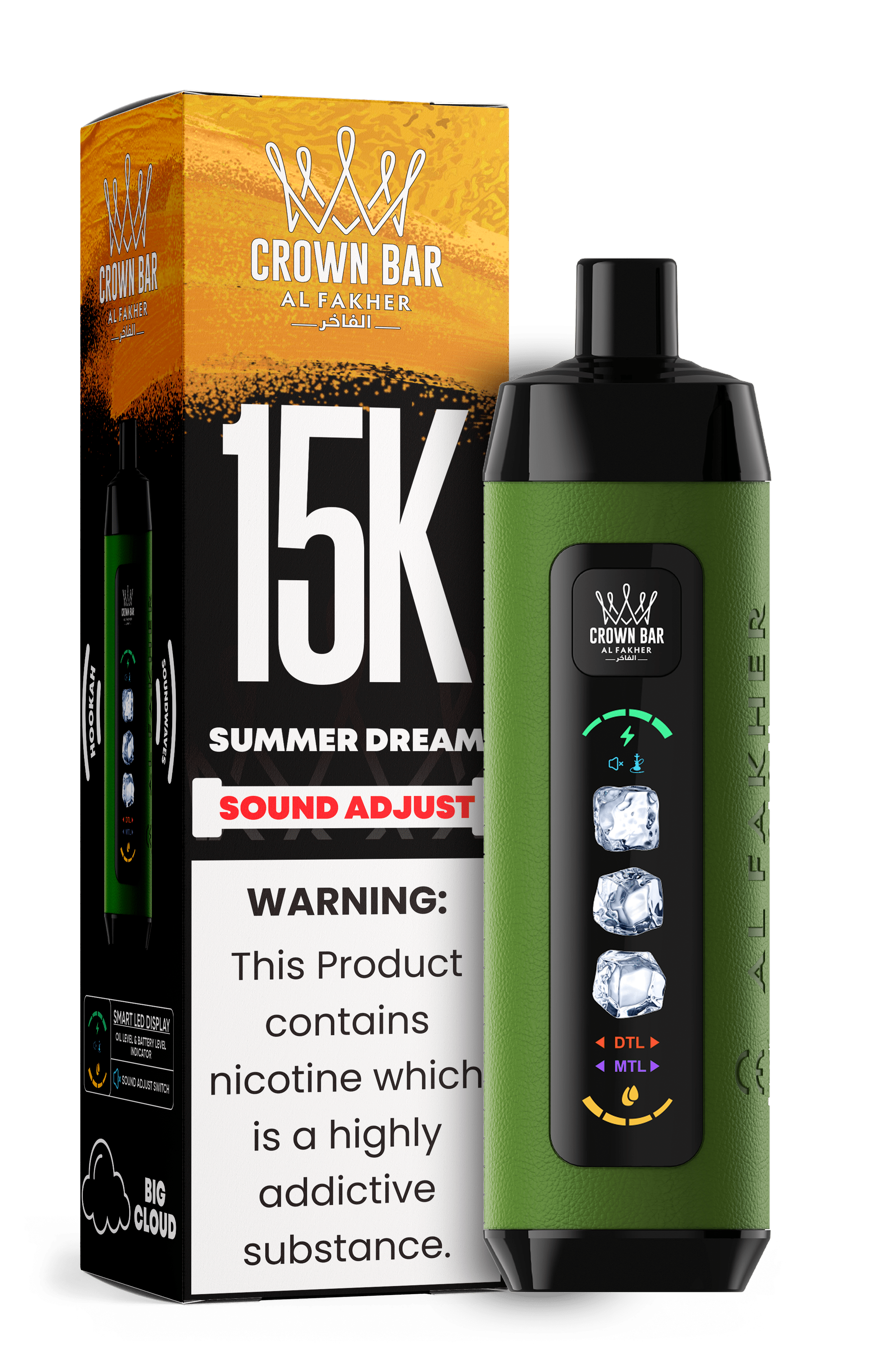 Al Fakher Crown Bar 15k Disposable Vape | Sound Wave - Power Vape Shop