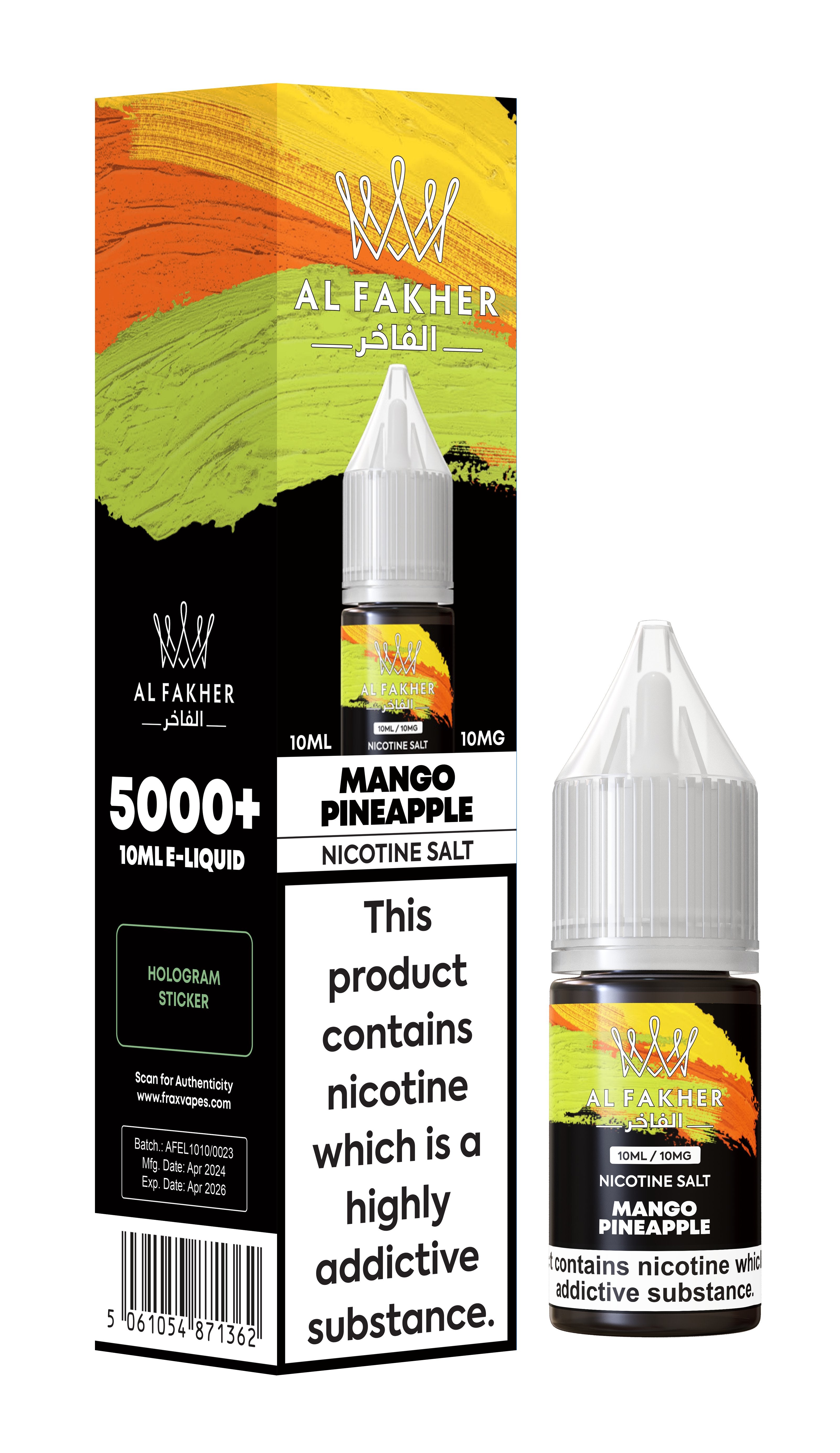 Al Fakher Mango Pineapple Nic Salt 10ml - Power Vape Shop