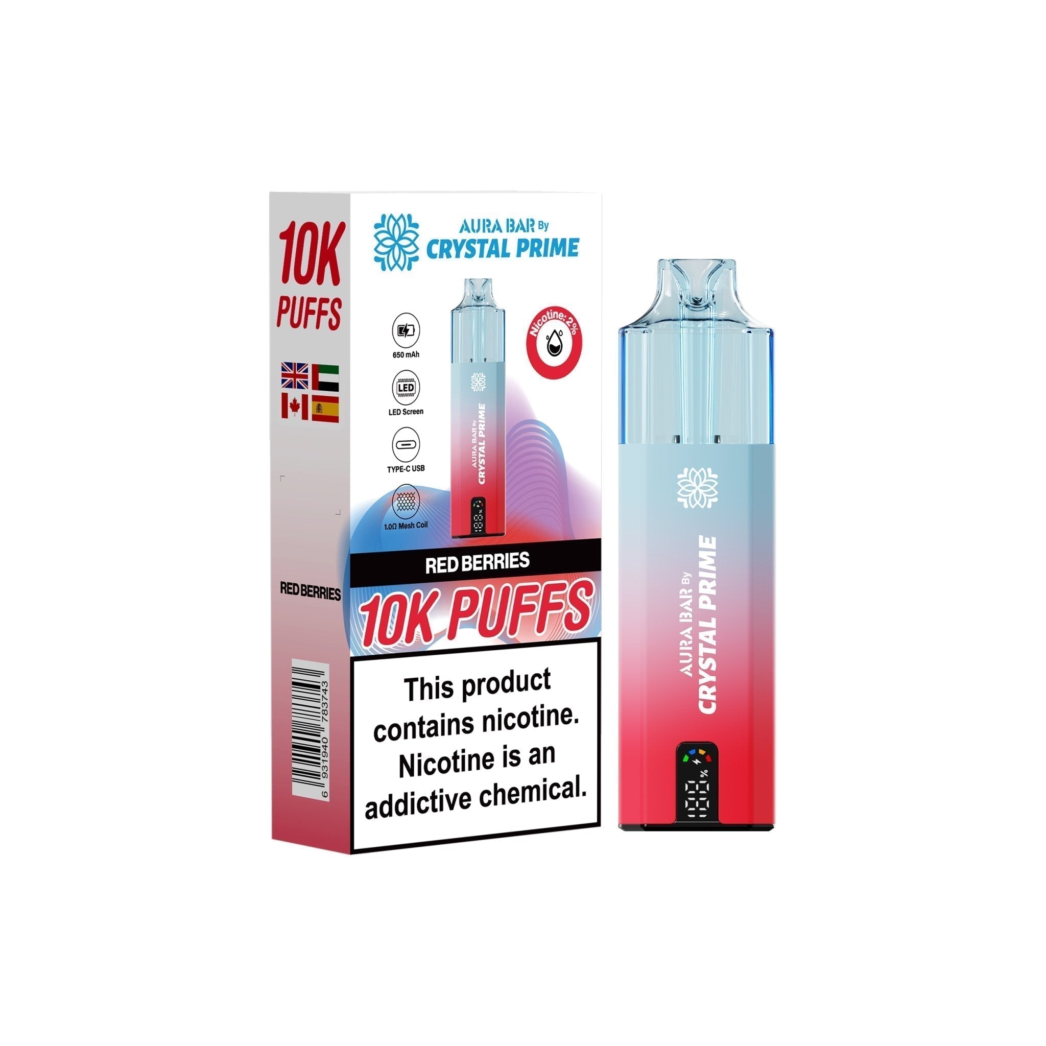 Aura Bar Crystal Prime 10000+ Disposable Vape - Power Vape Shop