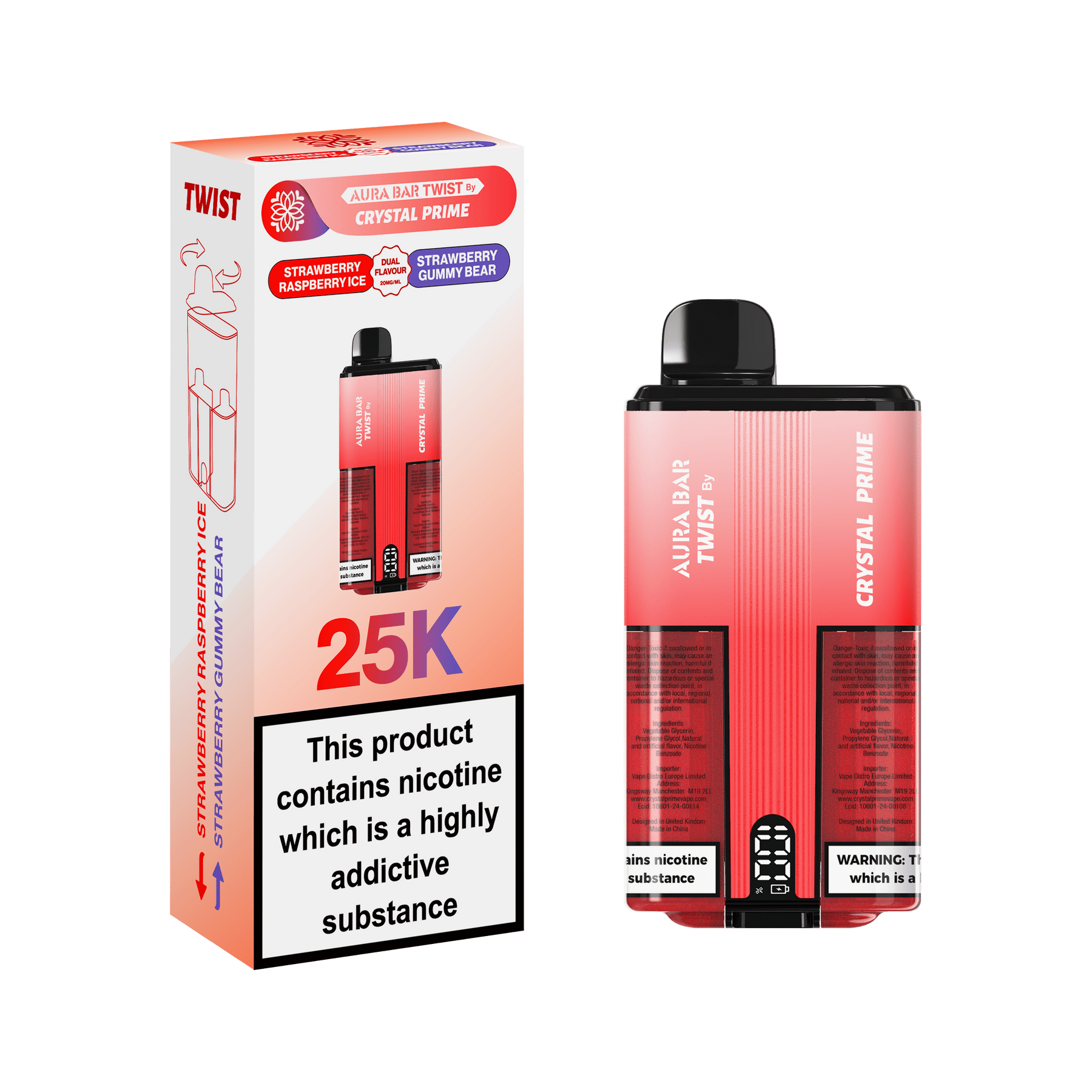 Aura Bar Crystal Prime Twist 25000 Disposable Vape Aura Bar Crystal Prime Twist 25000 Disposable Vape