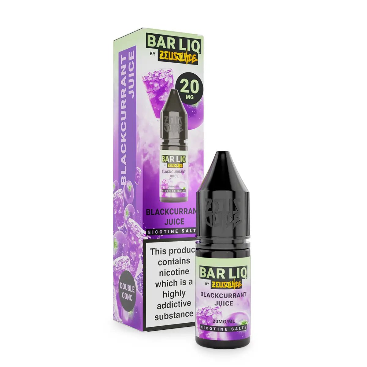 Blackcurrant Juice Bar Liq Nic Salt E - Liquid by Zeus Juice 10ml - Power Vape Shop