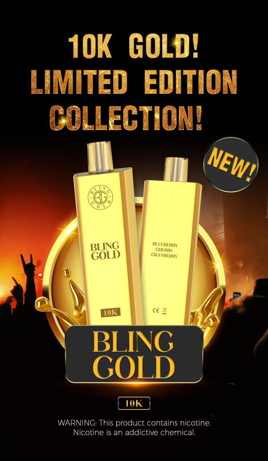 Bling Gold 10k Disposable Vape - Power Vape Shop