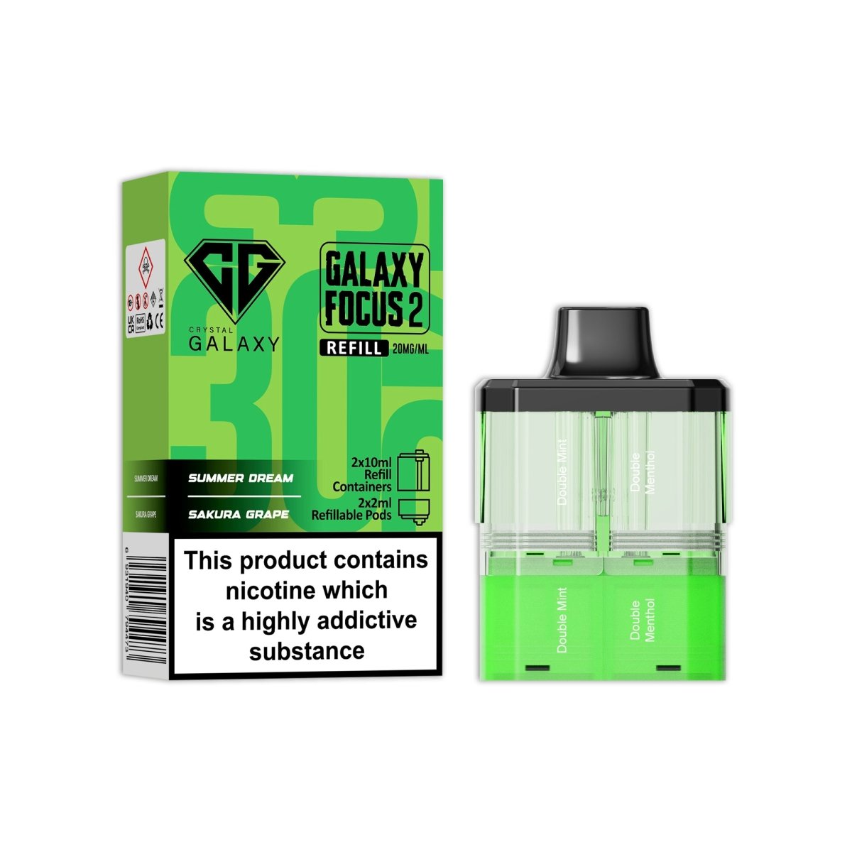 Crystal Galaxy Focus 2 Replacement Pods - Power Vape Shop