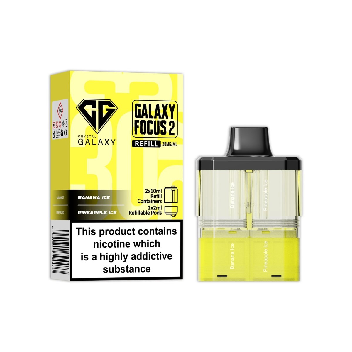 Crystal Galaxy Focus 2 Replacement Pods - Power Vape Shop