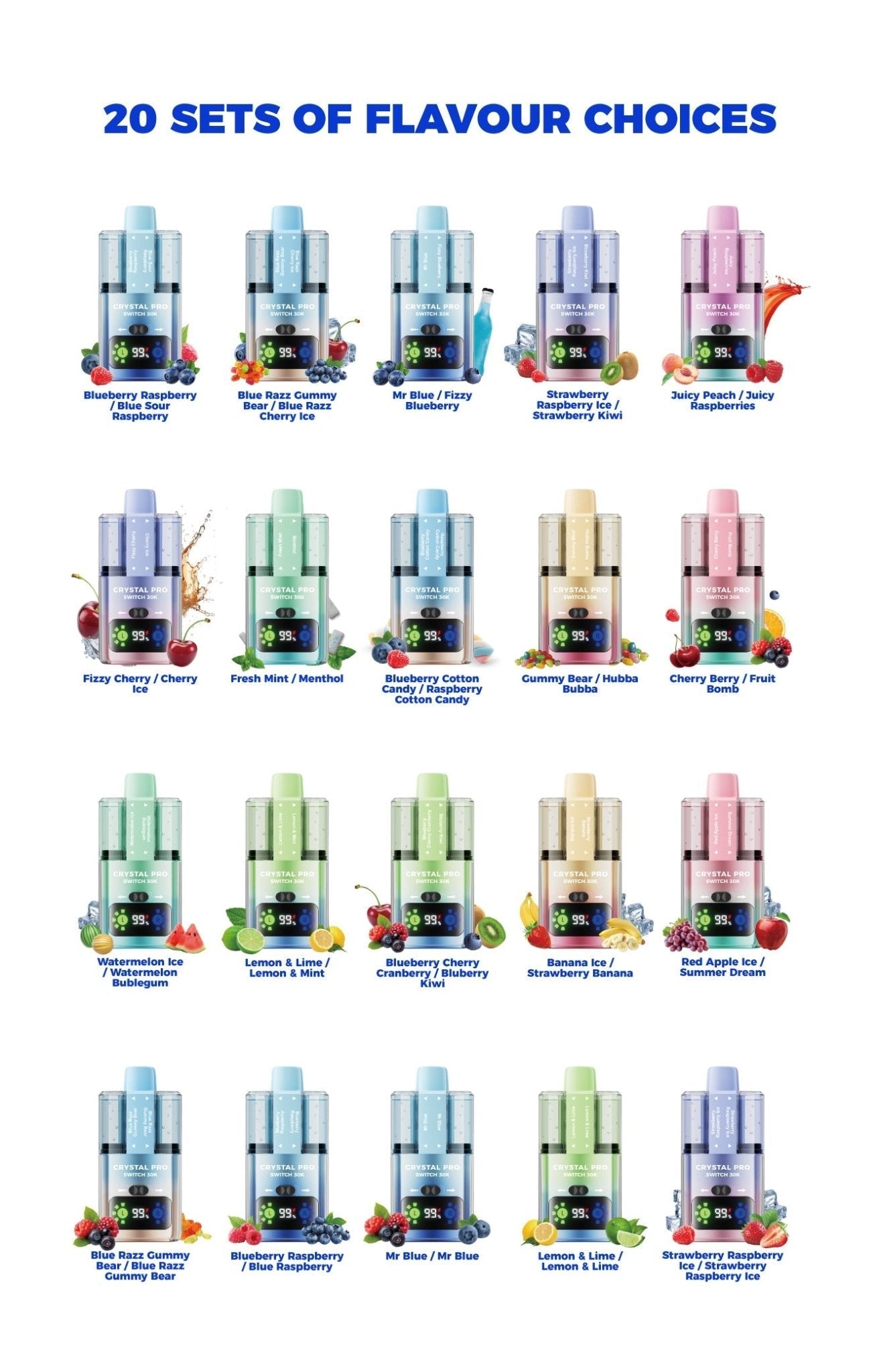 Crystal Pro Switch 30k Prefilled Pod Kit - Power Vape Shop