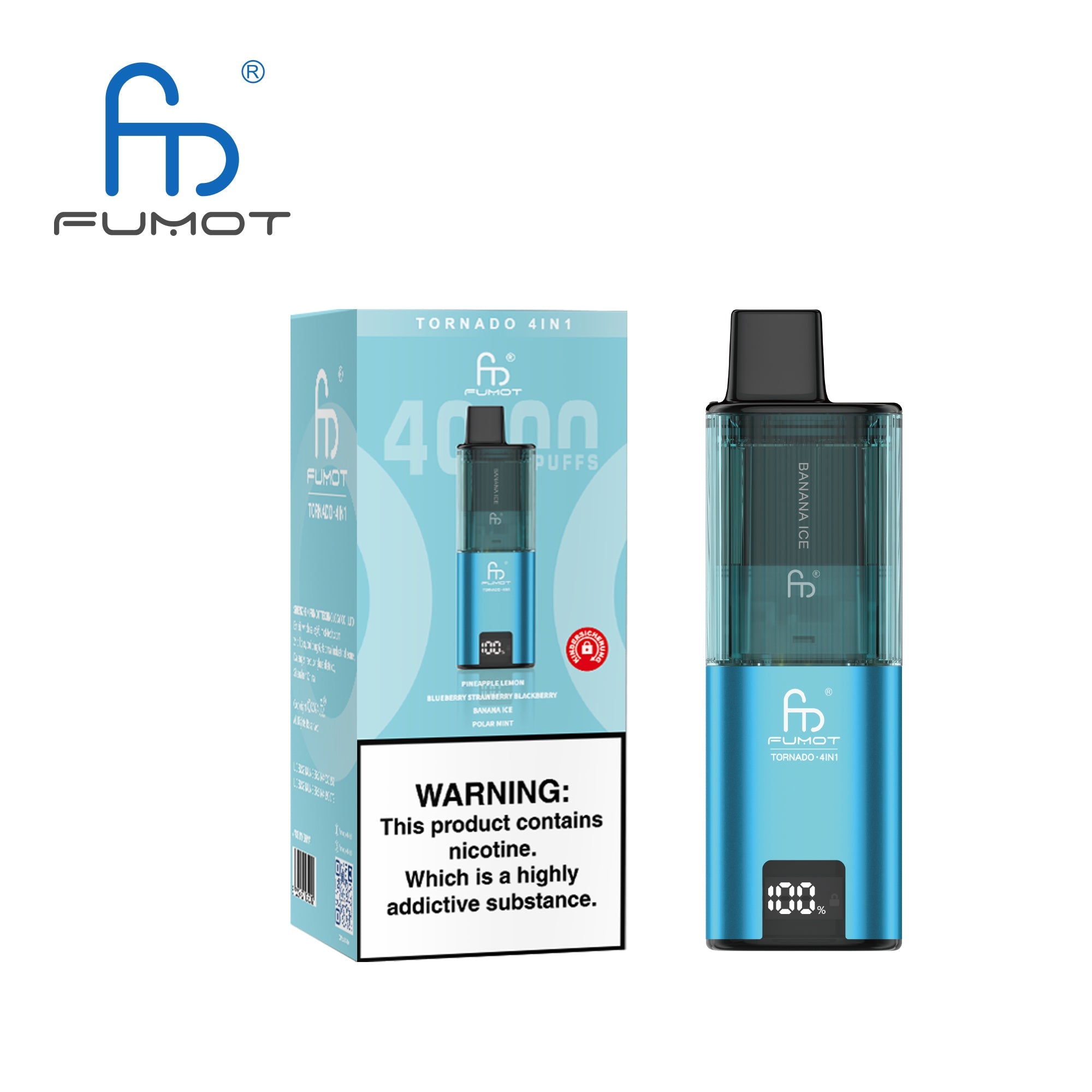 Fumot Tornado 4 in 1 Disposable Vape 4000 Puffs - Power Vape Shop