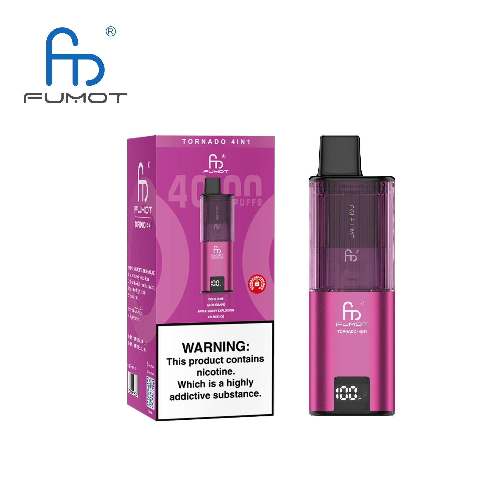 Fumot Tornado 4 in 1 Disposable Vape 4000 Puffs - Power Vape Shop