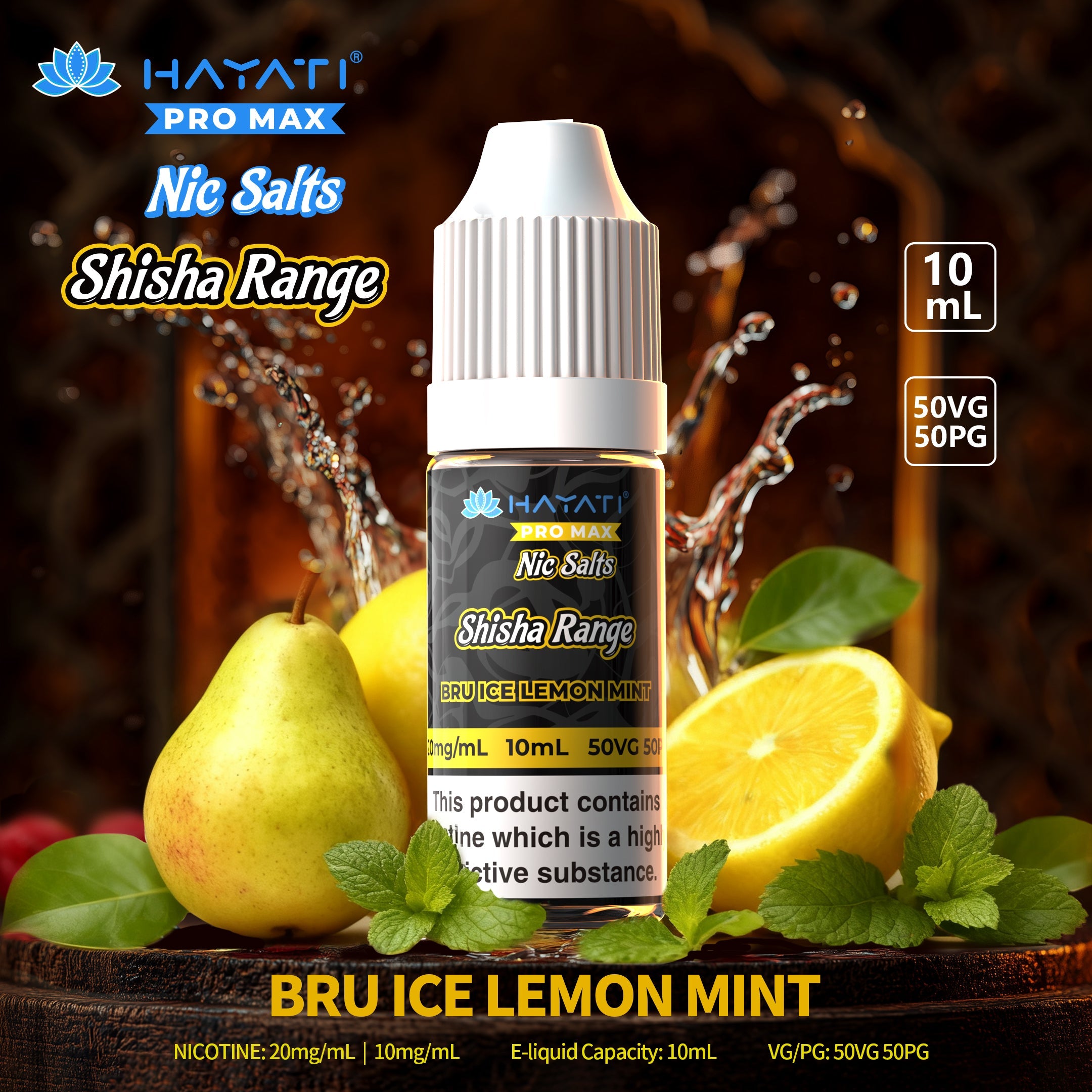 Hayati Pro Max Nic Salts Shisha Range - Power Vape Shop