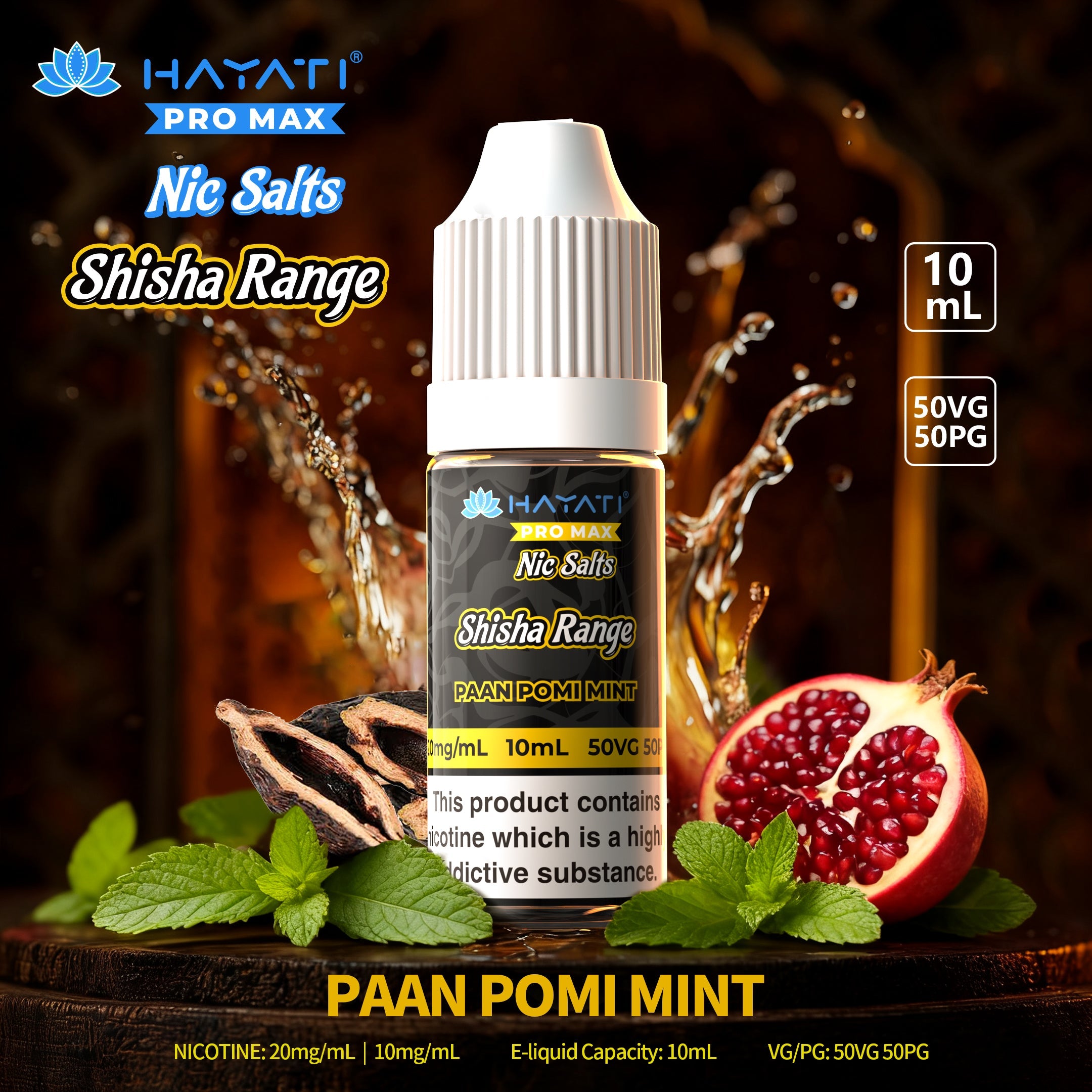 Hayati Pro Max Nic Salts Shisha Range - Power Vape Shop