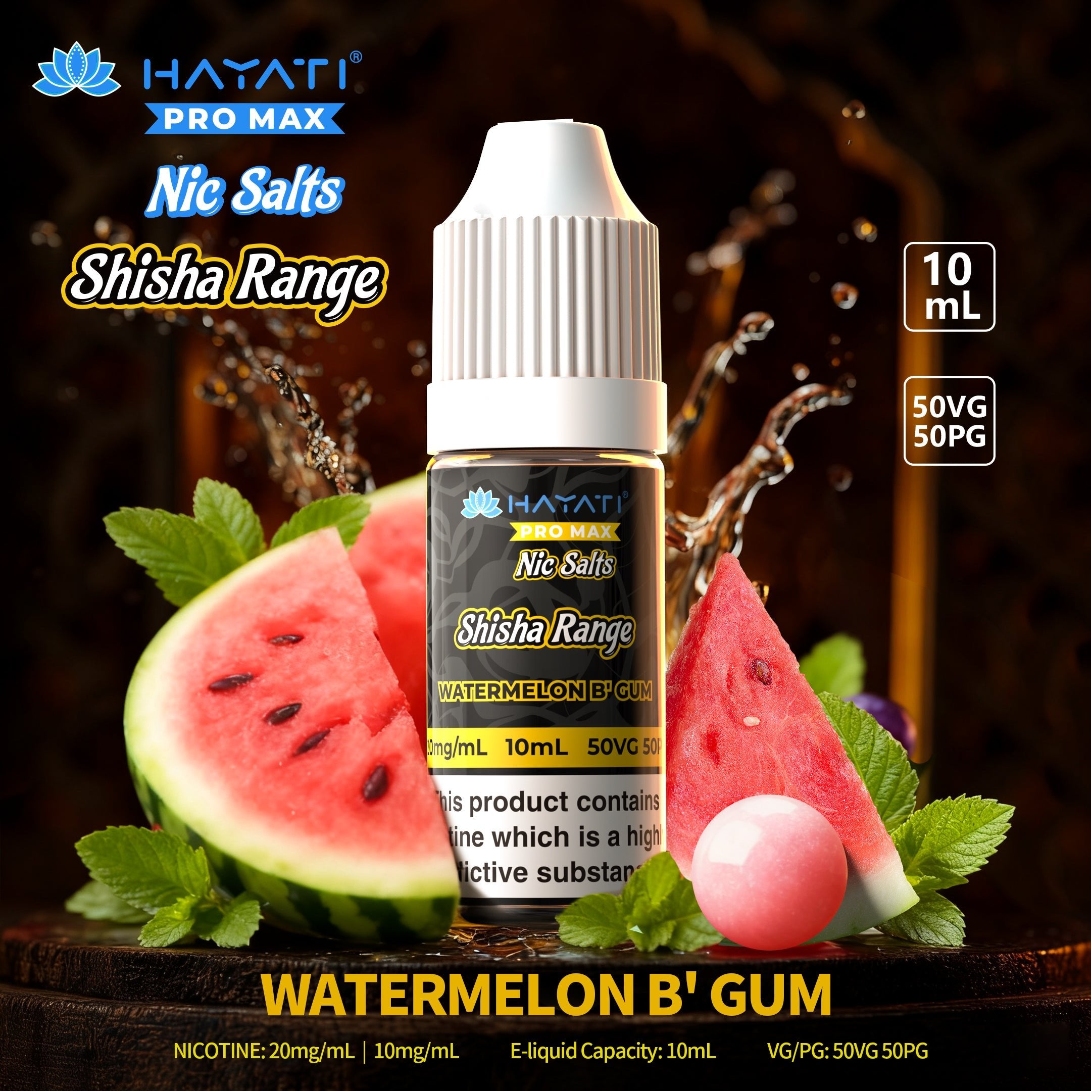 Hayati Pro Max Nic Salts Shisha Range - Power Vape Shop
