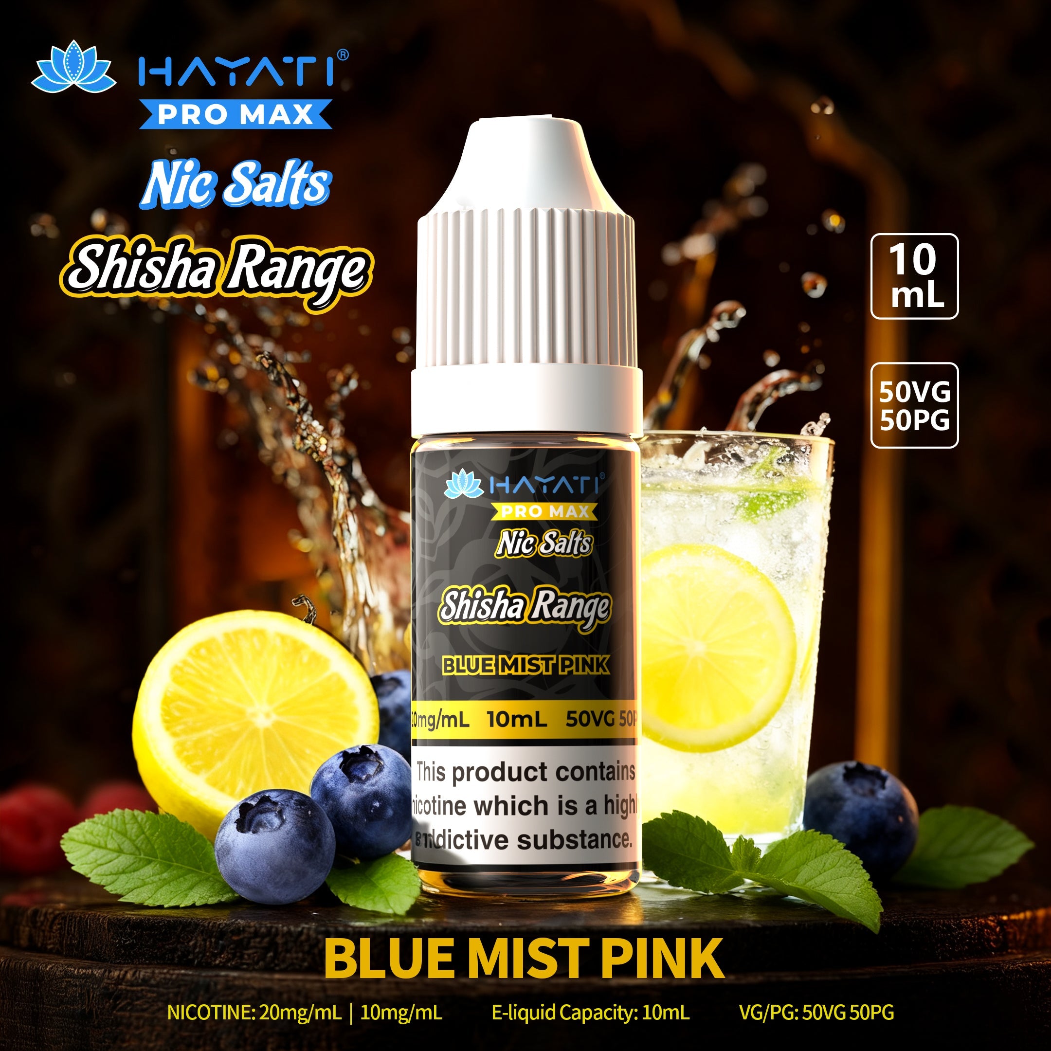Hayati Pro Max Nic Salts Shisha Range - Power Vape Shop