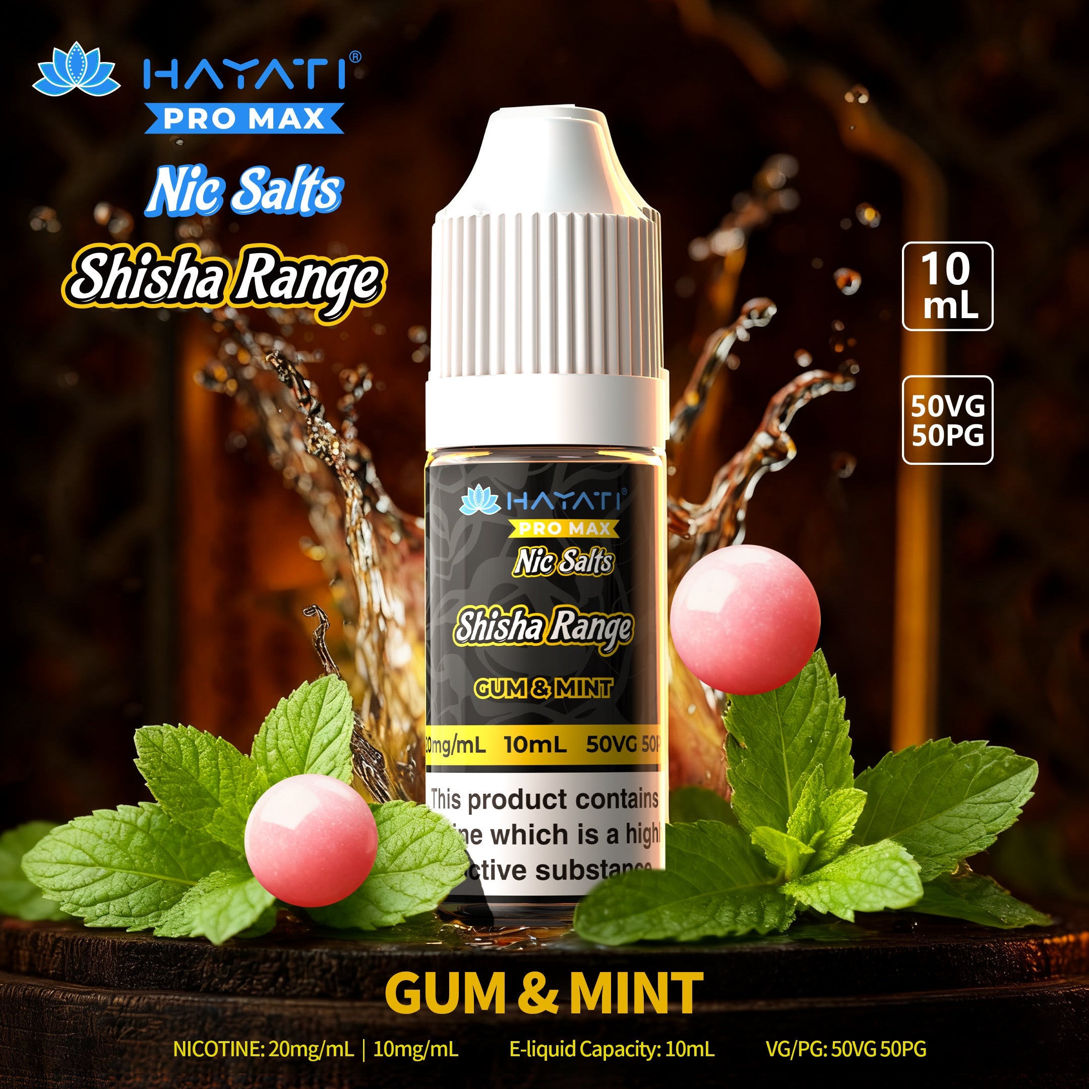 Hayati Pro Max Nic Salts Shisha Range - Power Vape Shop