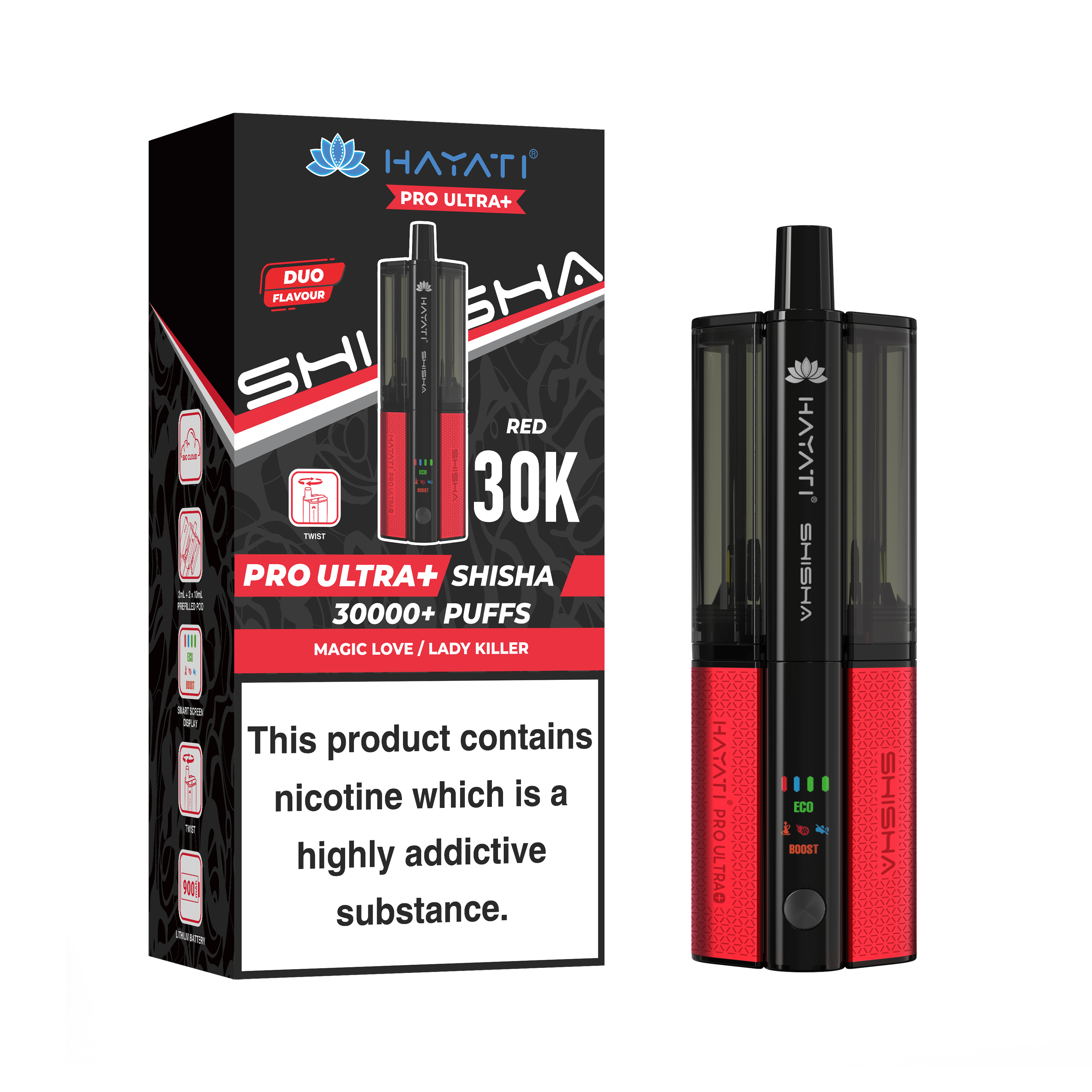Hayati Pro Ultra Plus Shisha 30K Vape Kit - Power Vape Shop