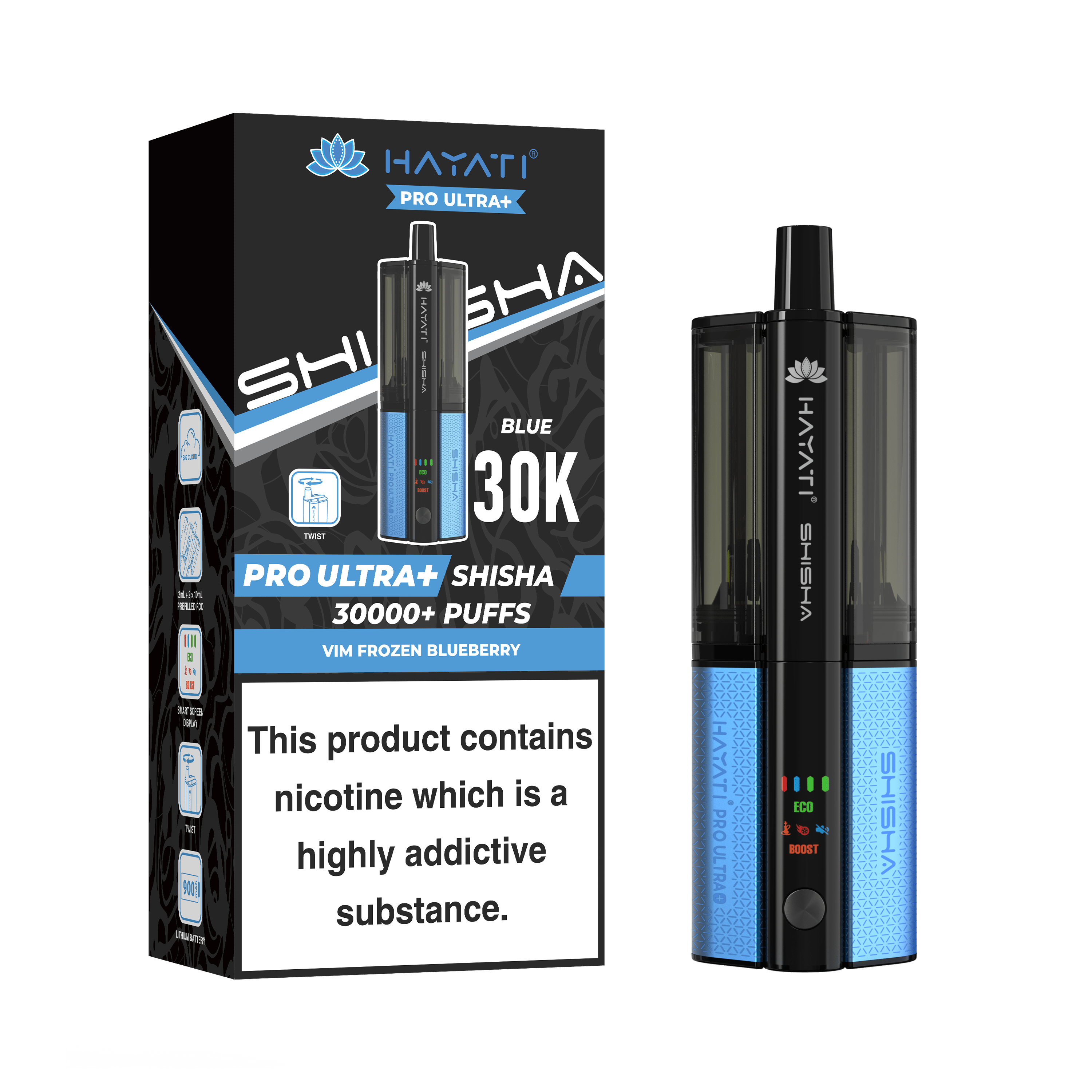 Hayati Pro Ultra Plus Shisha 30K Vape Kit - Power Vape Shop