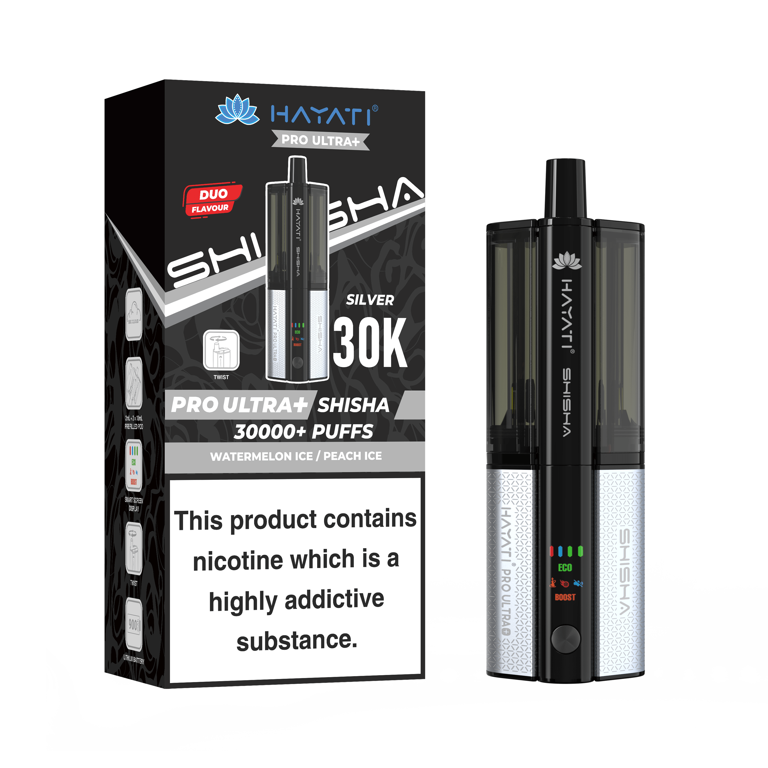 Hayati Pro Ultra Plus Shisha 30K Vape Kit - Power Vape Shop