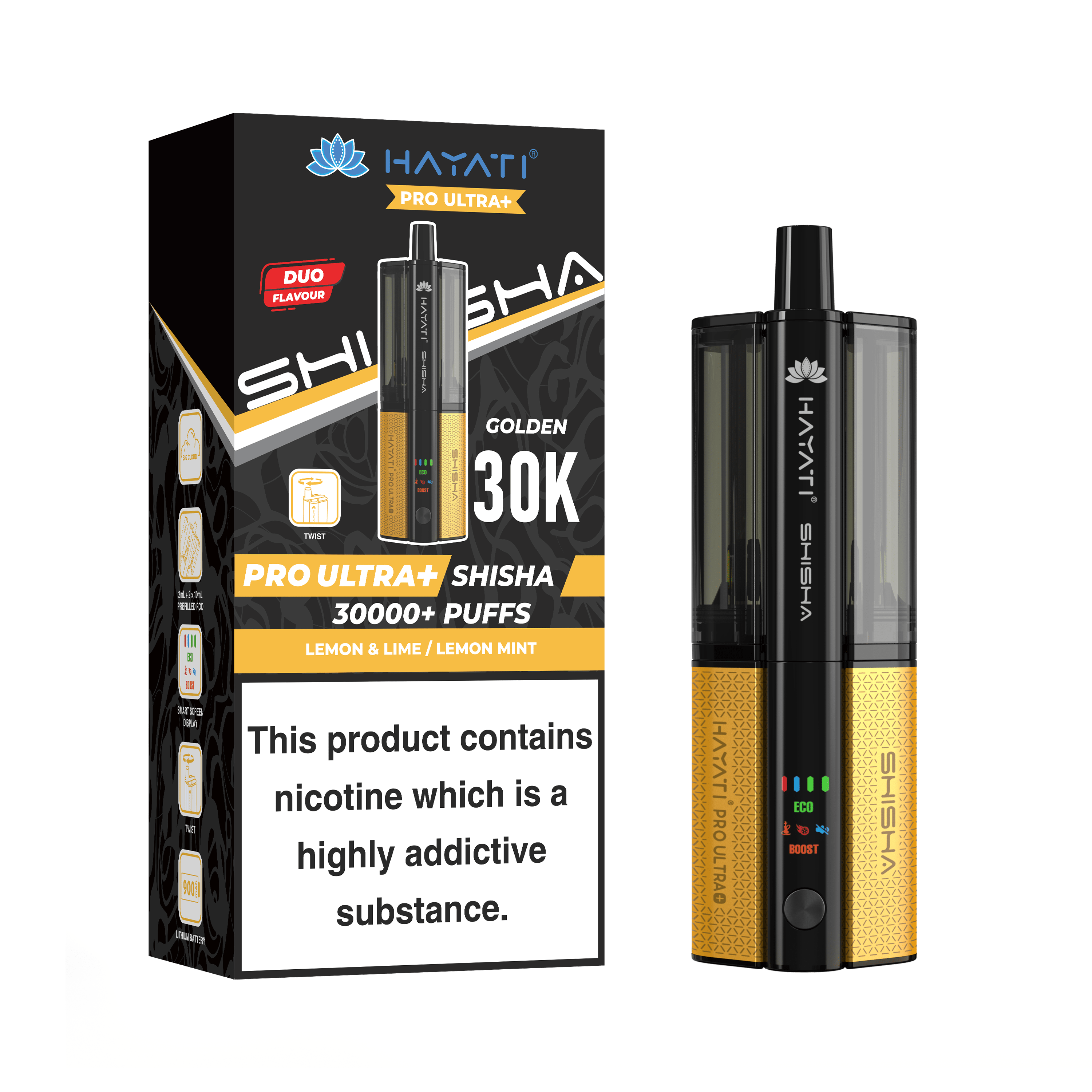 Hayati Pro Ultra Plus Shisha 30K Vape Kit - Power Vape Shop