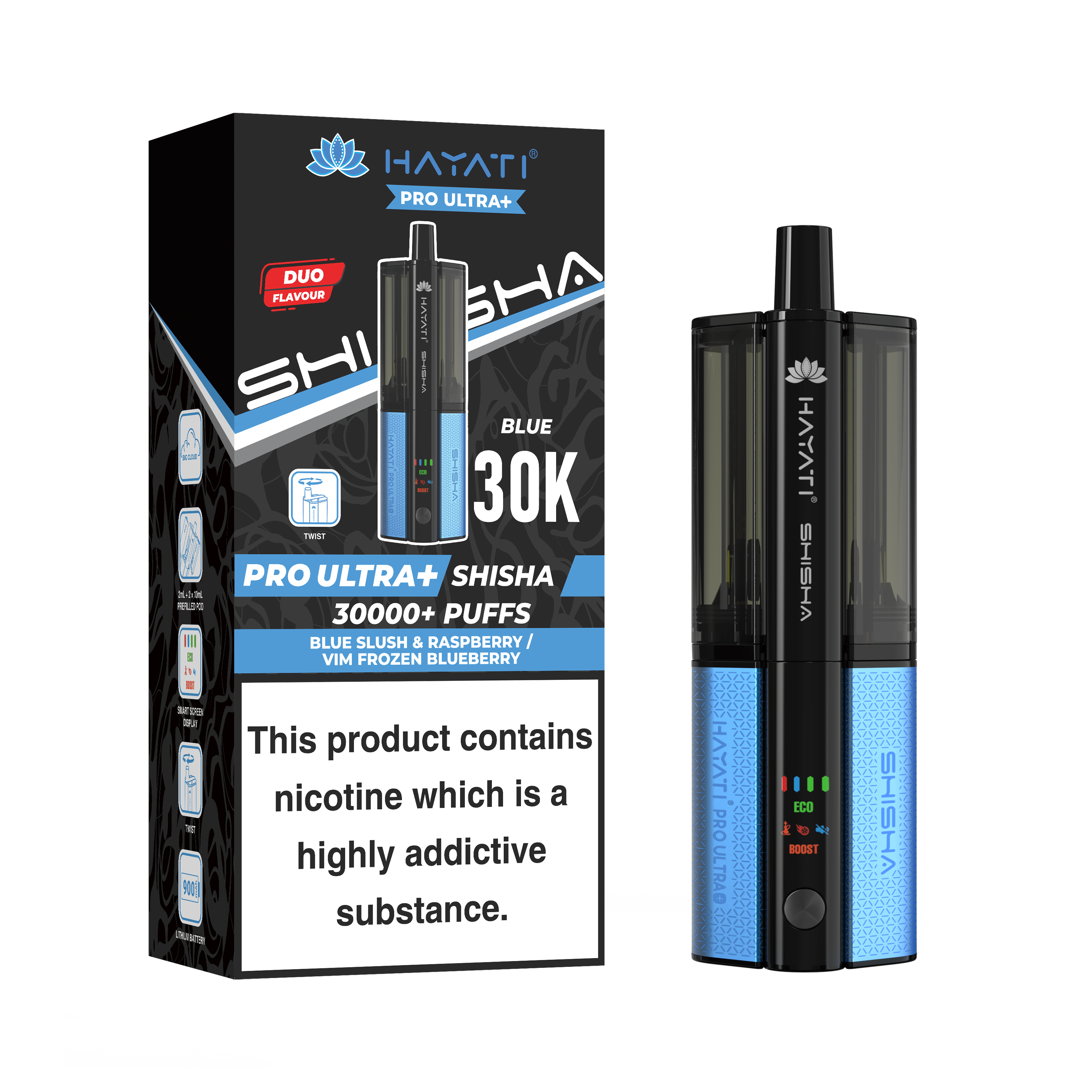 Hayati Pro Ultra Plus Shisha 30K Vape Kit - Power Vape Shop