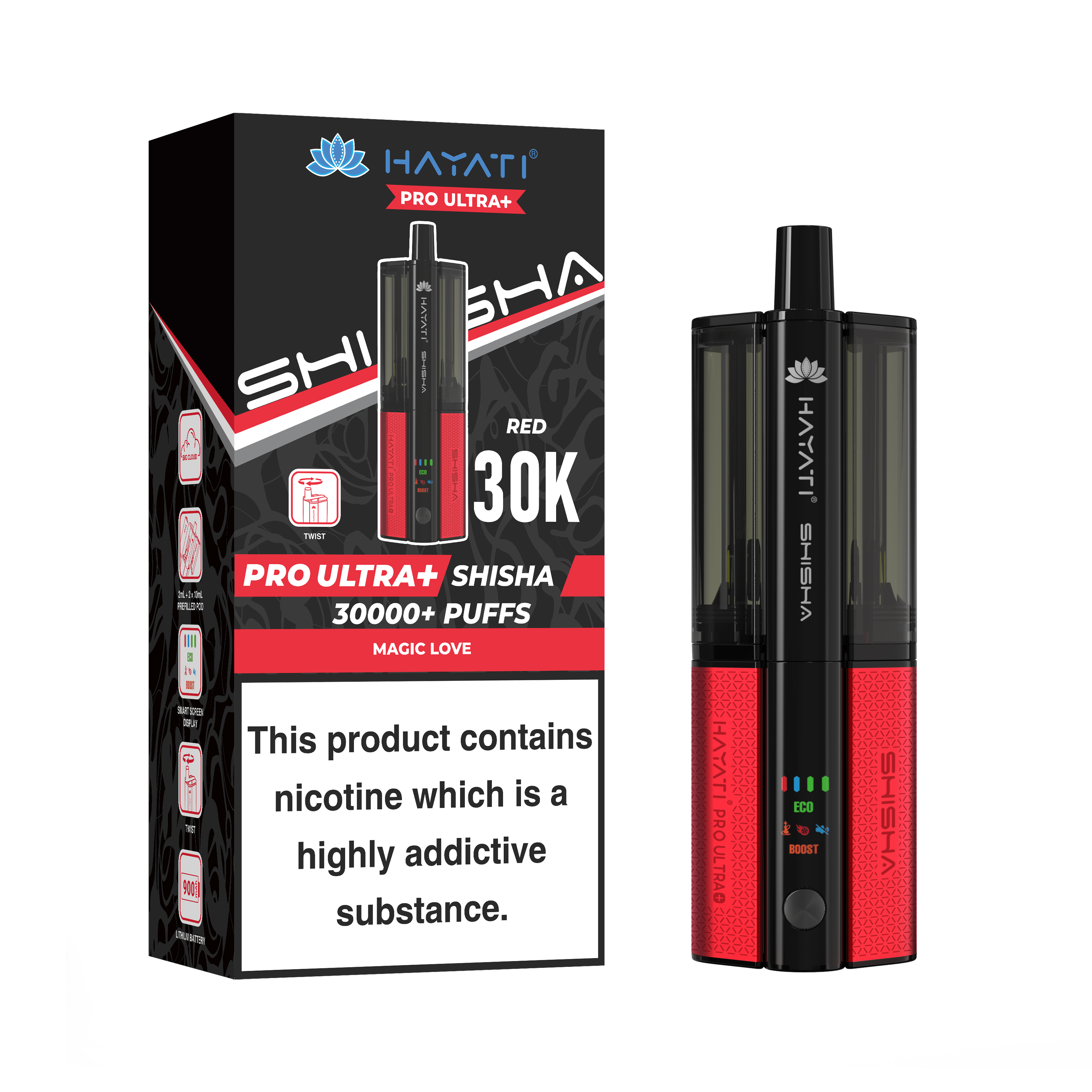 Hayati Pro Ultra Plus Shisha 30K Vape Kit - Power Vape Shop