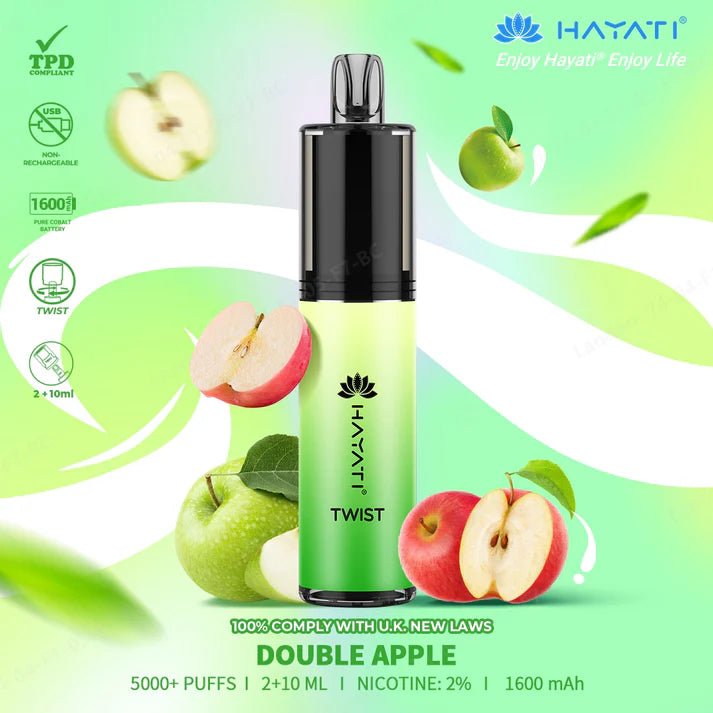 Hayati Twist 5000 Puffs Vape - Hayati Twist Legal Big Puffs Vape - Power Vape Shop