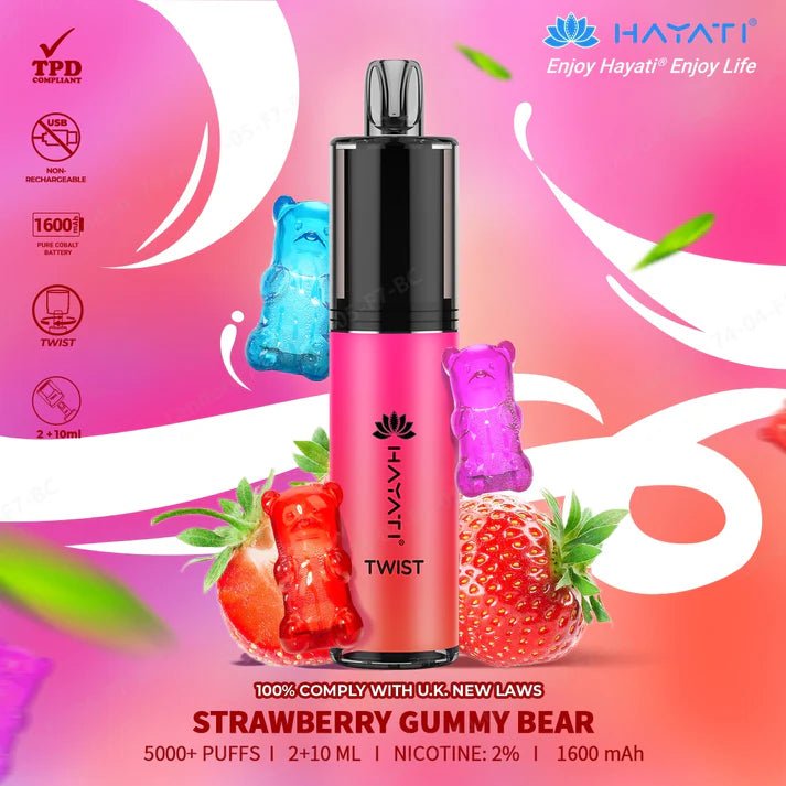 Hayati Twist 5000 Puffs Vape - Hayati Twist Legal Big Puffs Vape - Power Vape Shop