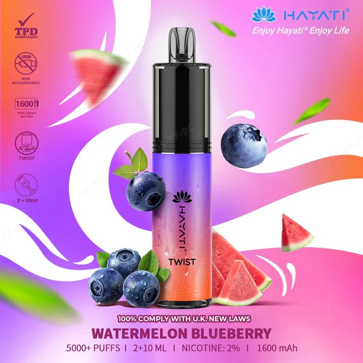 Hayati Twist 5000 Puffs Vape - Hayati Twist Legal Big Puffs Vape - Power Vape Shop