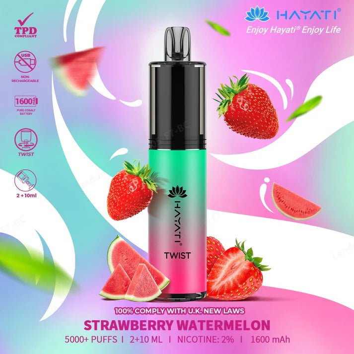 Hayati Twist 5000 Puffs Vape - Hayati Twist Legal Big Puffs Vape - Power Vape Shop