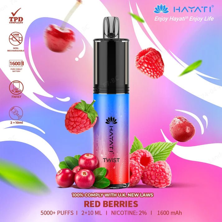 Hayati Twist 5000 Puffs Vape - Hayati Twist Legal Big Puffs Vape - Power Vape Shop