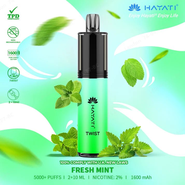 Hayati Twist 5000 Puffs Vape - Hayati Twist Legal Big Puffs Vape - Power Vape Shop