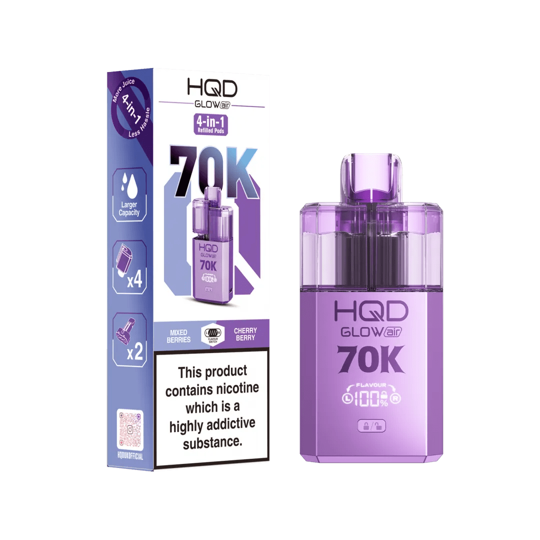 HQD Glow Air 70K Prefilled Pod Vape Kit - Power Vape Shop