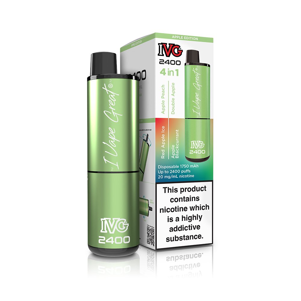 IVG 2400 2 in 1 Multi Flavour Apple Edition - Power Vape Shop