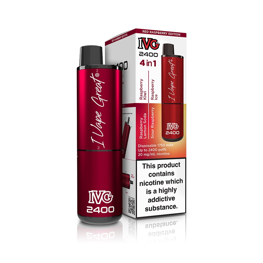 IVG 2400 2 in 1 Multi Flavour Red Raspberry Edition - Power Vape Shop