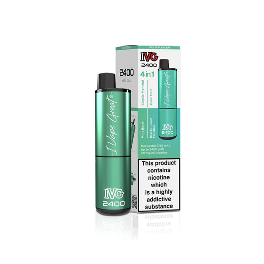 IVG 2400 4 in 1 Multi Flavour Menthol Edition - Power Vape Shop