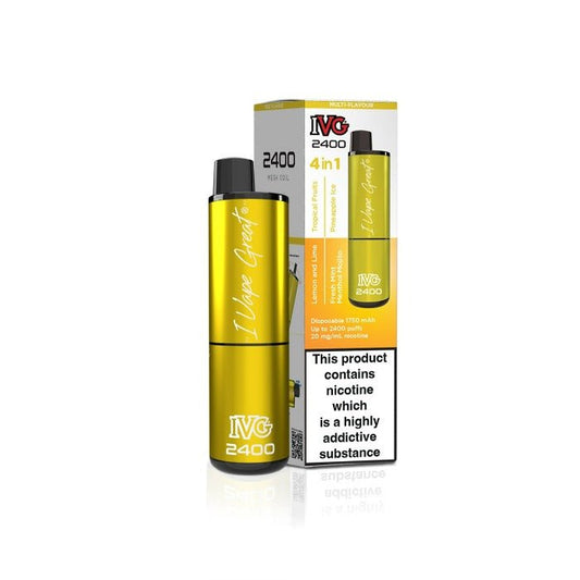 IVG 2400 4 in 1 Multi Flavour Yellow Edition - Power Vape Shop
