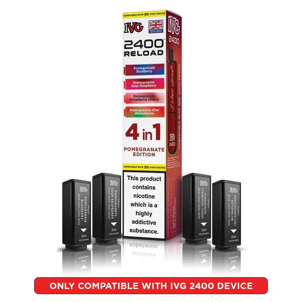 IVG 2400 Reload 4 in 1 Prefilled Pods | Pack of 4 - Power Vape Shop