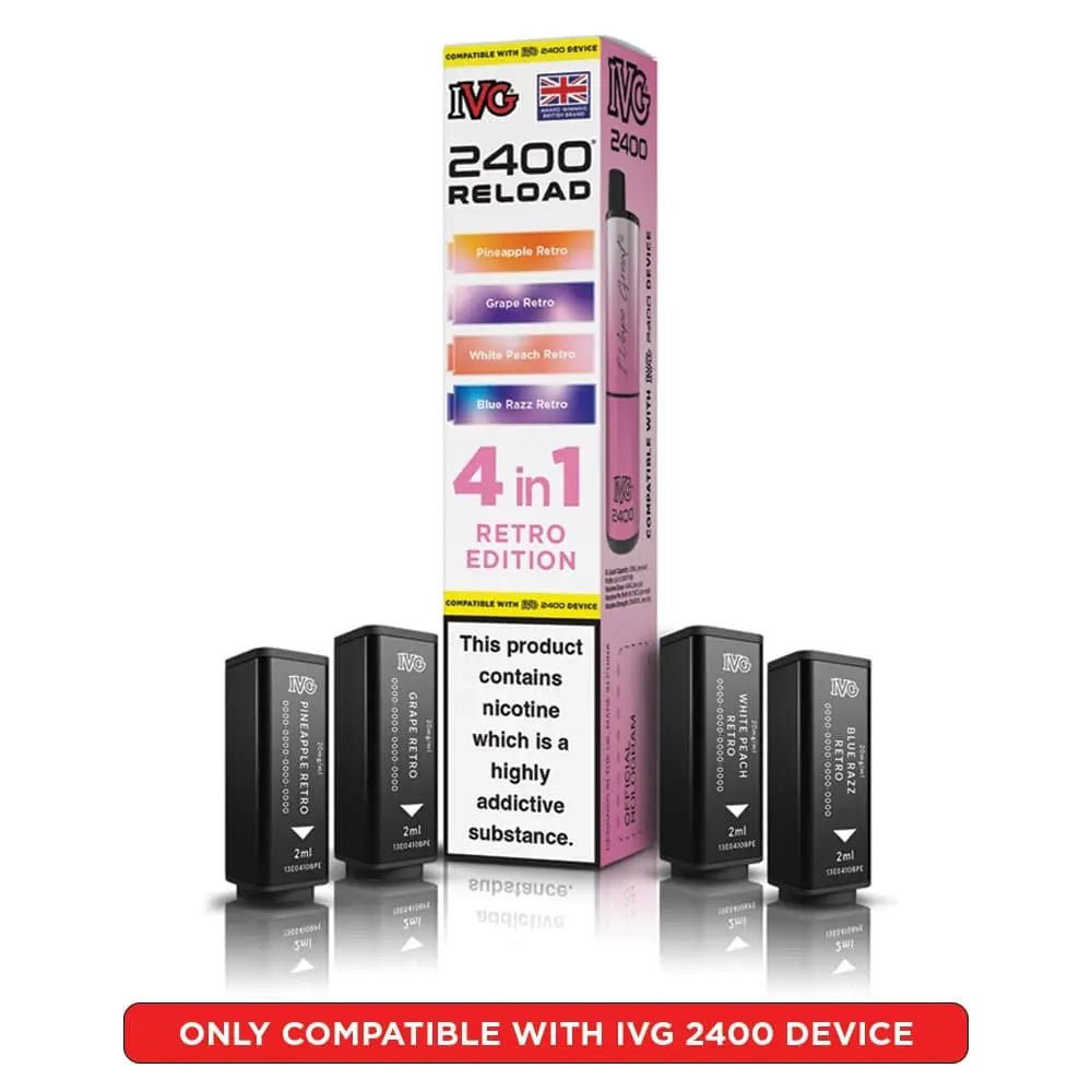 IVG 2400 Reload 4 in 1 Prefilled Pods | Pack of 4 - Power Vape Shop