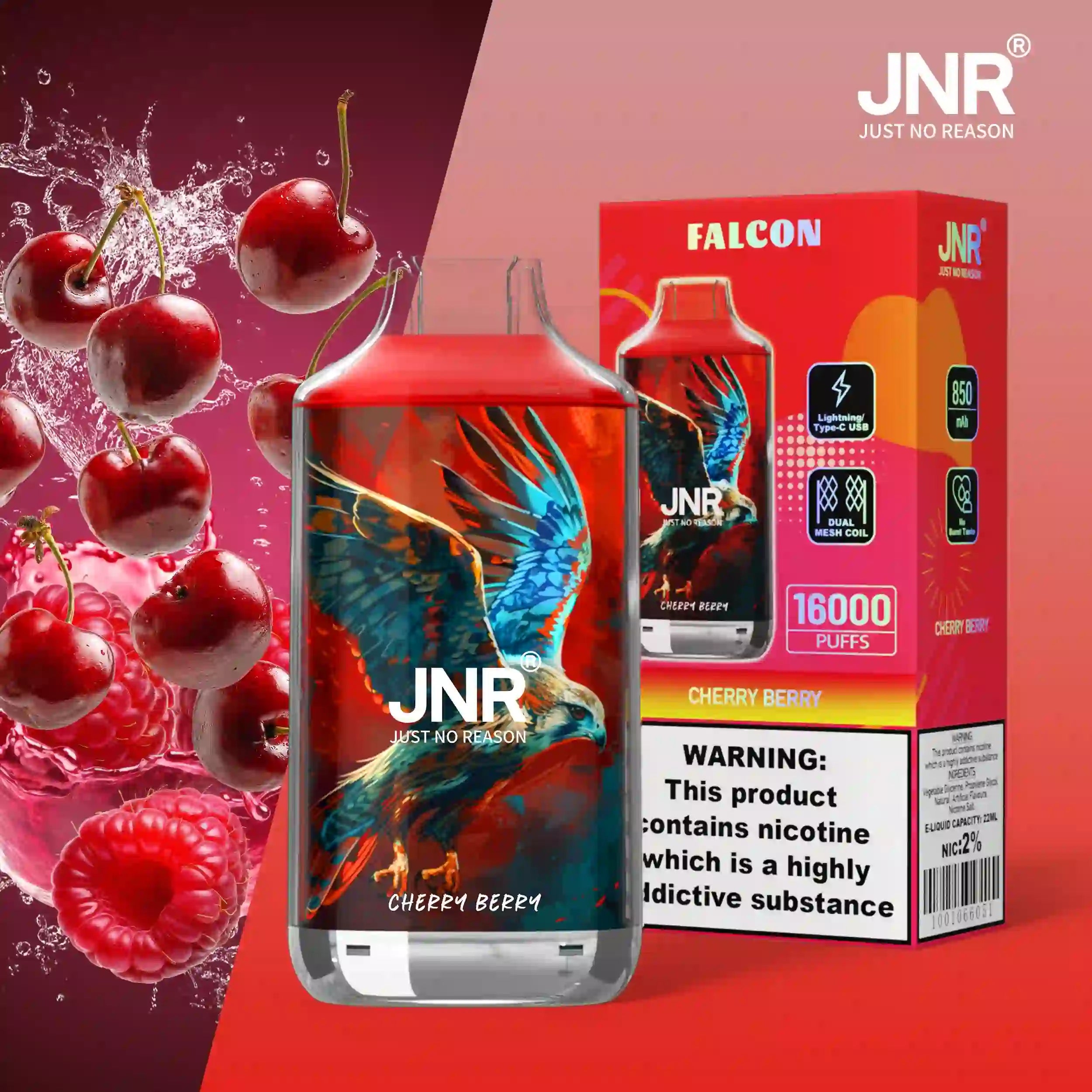JNR Falco 16k Prefilled Vape - Power Vape Shop