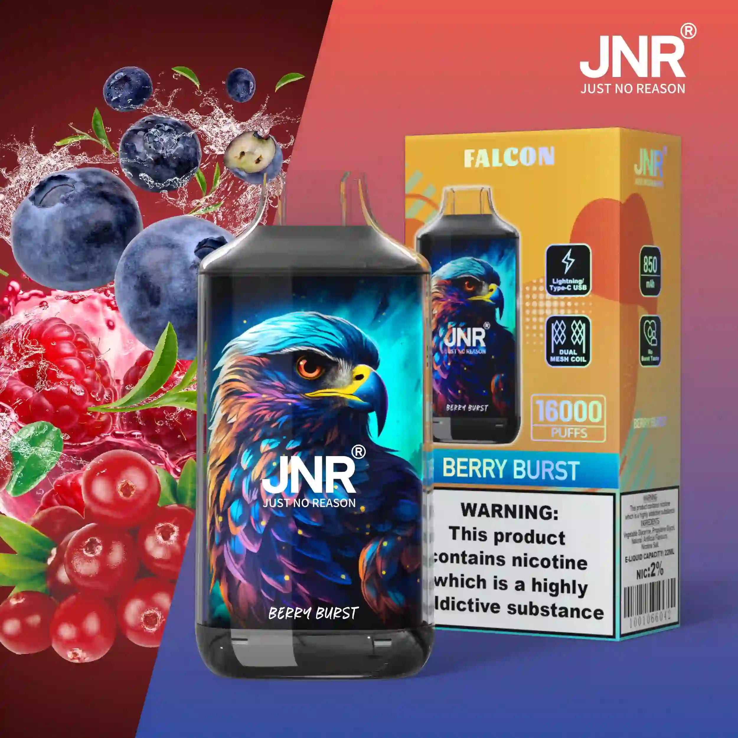 JNR Falco 16k Prefilled Vape - Power Vape Shop