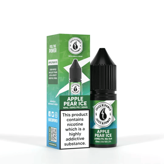Juice N Power Apple Pear Ice - Nic Salt - Power Vape Shop