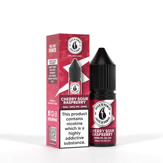 Juice N Power Cherry Sour Raspberry - Nic Salt - Power Vape Shop