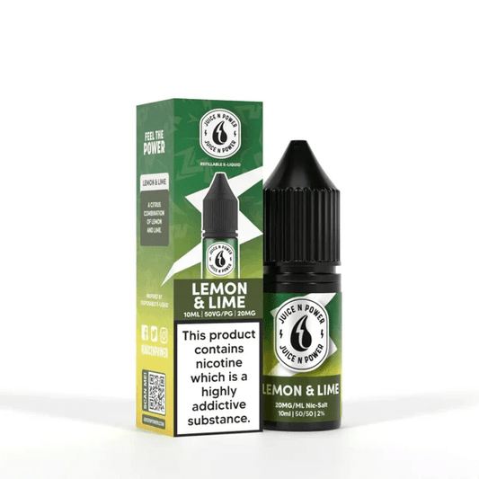 Juice N Power Lemon & Lime - Nic Salt - Power Vape Shop