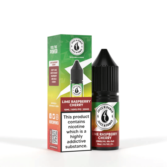 Juice N Power Lime Raspberry Cherry - Nic Salt - Power Vape Shop