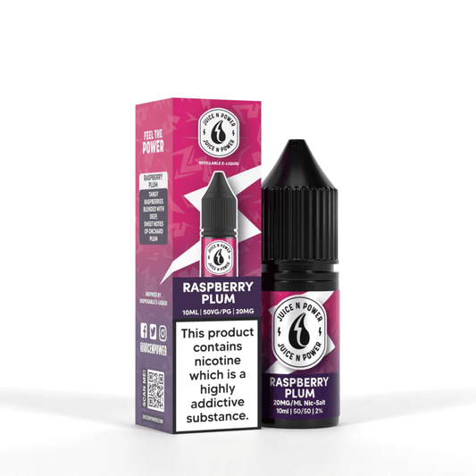 Juice N Power Raspberry Plum - Nic Salt - Power Vape Shop
