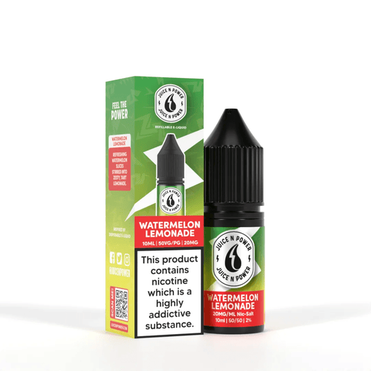 Juice N Power Watermelon Lemonade - Nic Salt - Power Vape Shop