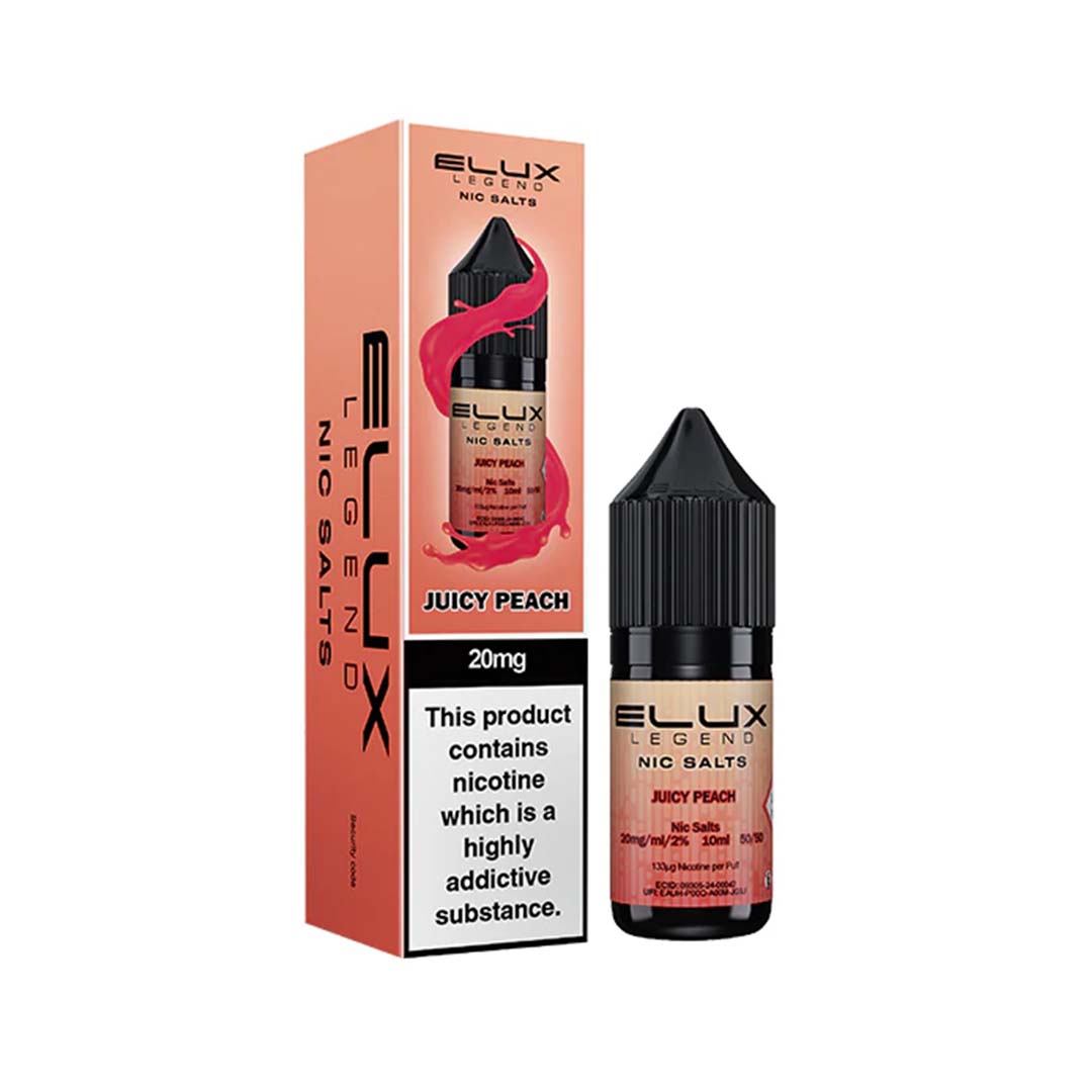 Juicy Peach Nic Salt E - Liquid by Elux Legend - Power Vape Shop