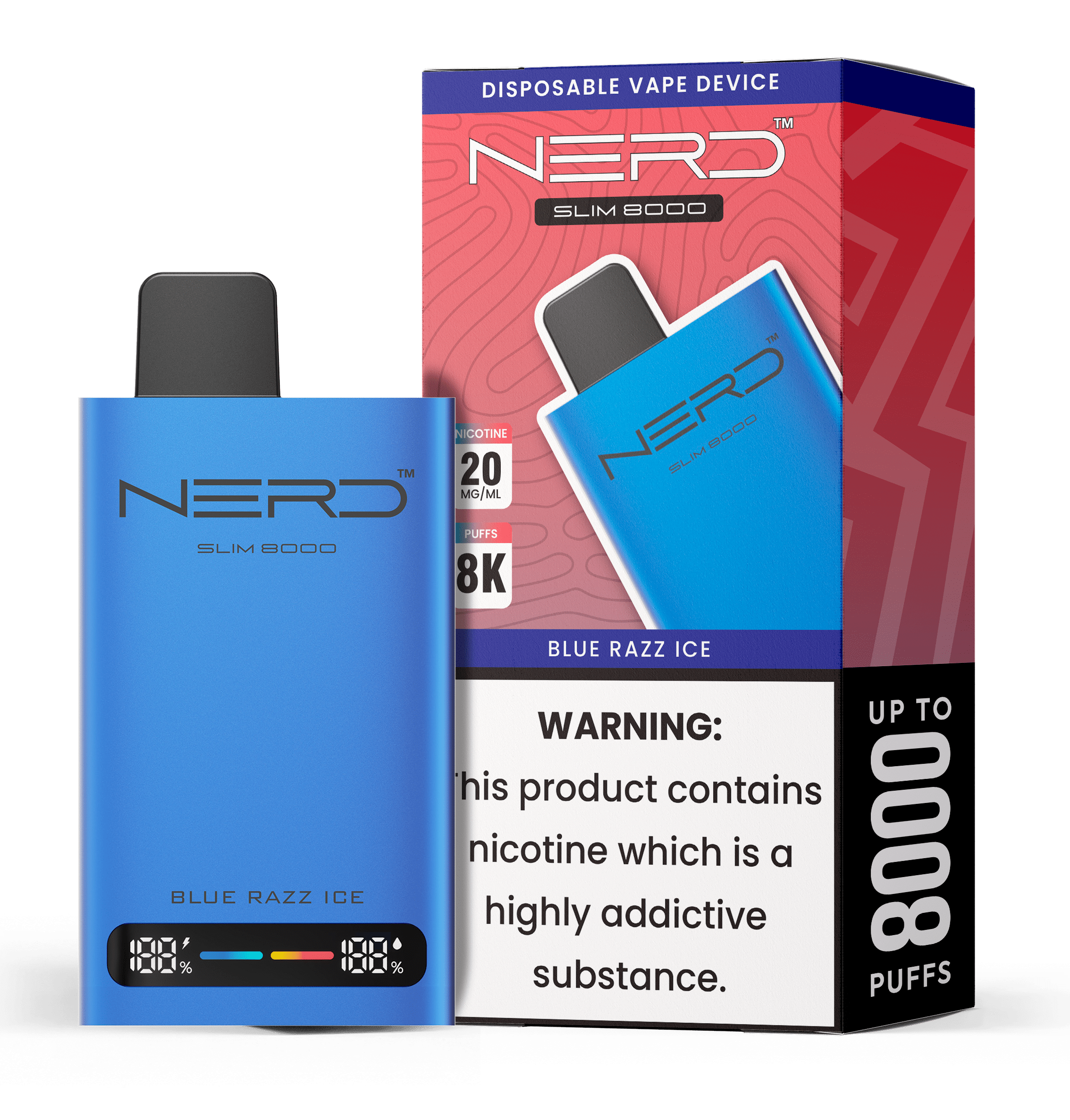 Nerd Slim 8000 Disposable Vape Device Kit - Power Vape Shop